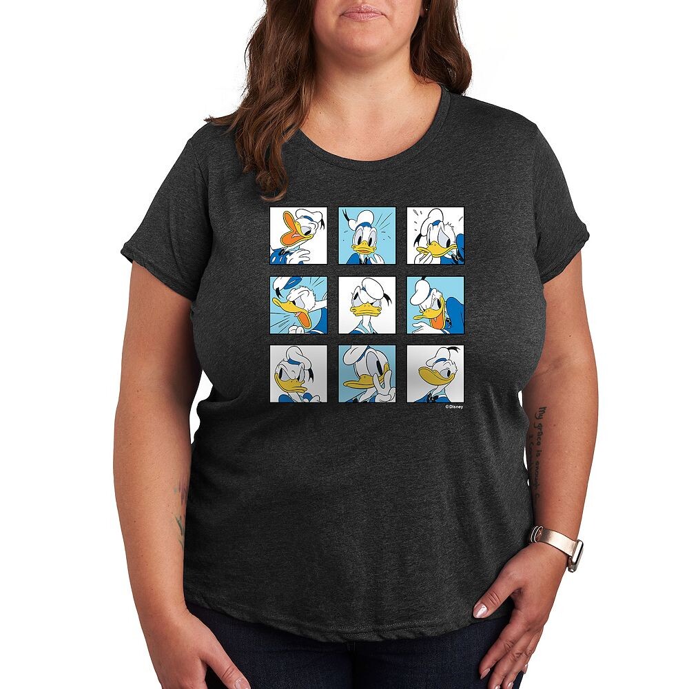 

Футболка Disney's Donald Duck Plus с рисунком в сетку, цвет Heather Charcoal