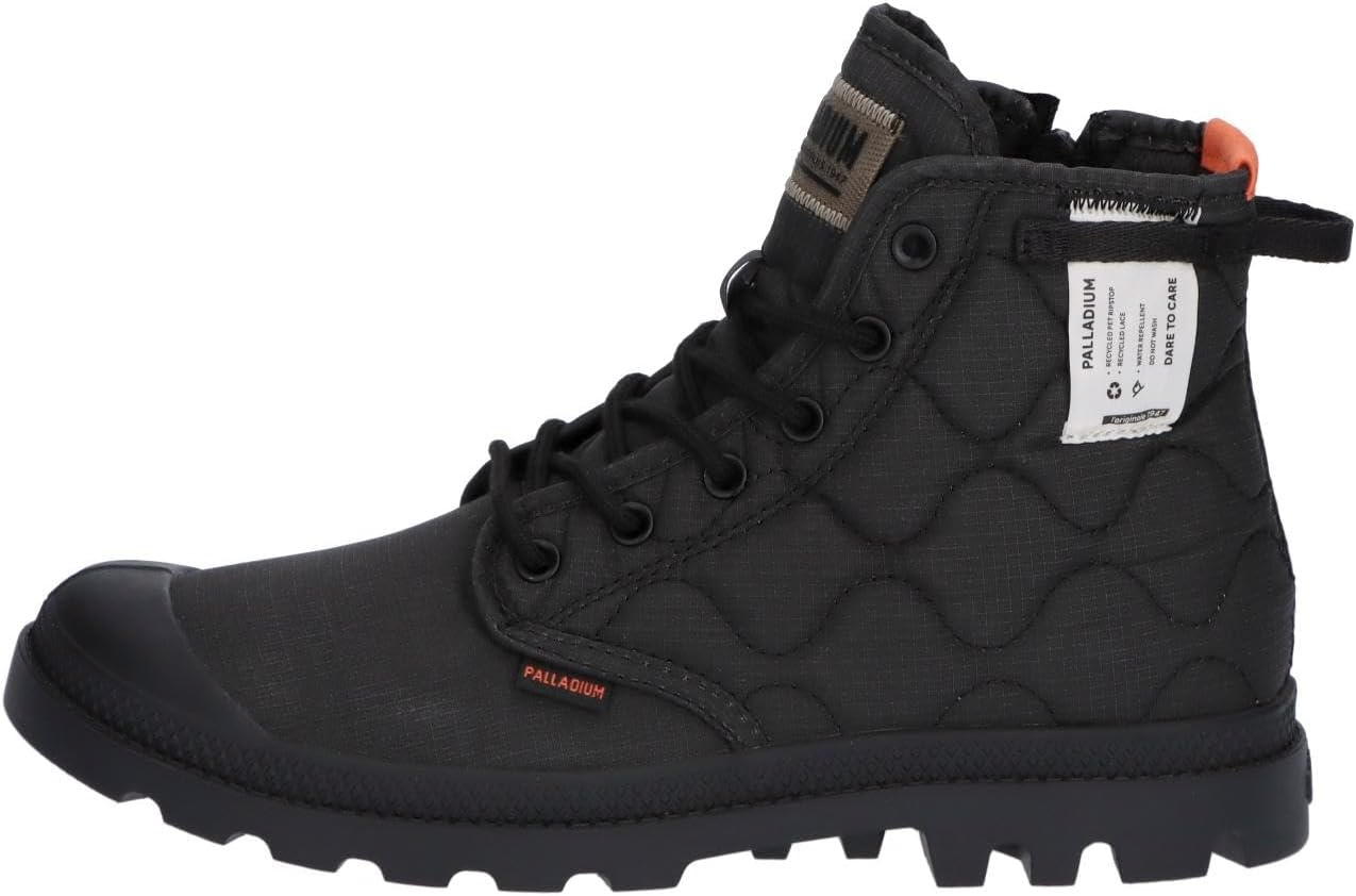 Ботинки Palladium Unisex Pampa Re-Quilted Boot с застежкой-молнией, черный — фото 2