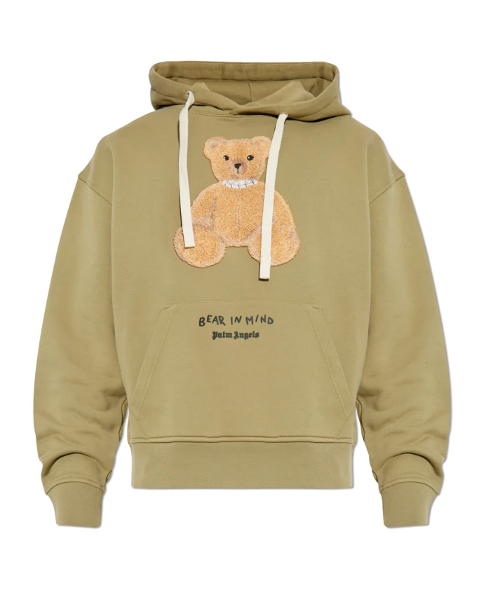 

Толстовка с капюшоном в виде плюшевого мишки Palm Angels, зеленый