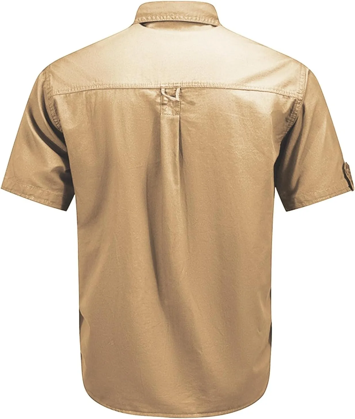 Мужская рубашка Cargo Tactical Outdoor с коротким рукавом, Plus Size, Cotton Twill, Loose Fit — фото 2