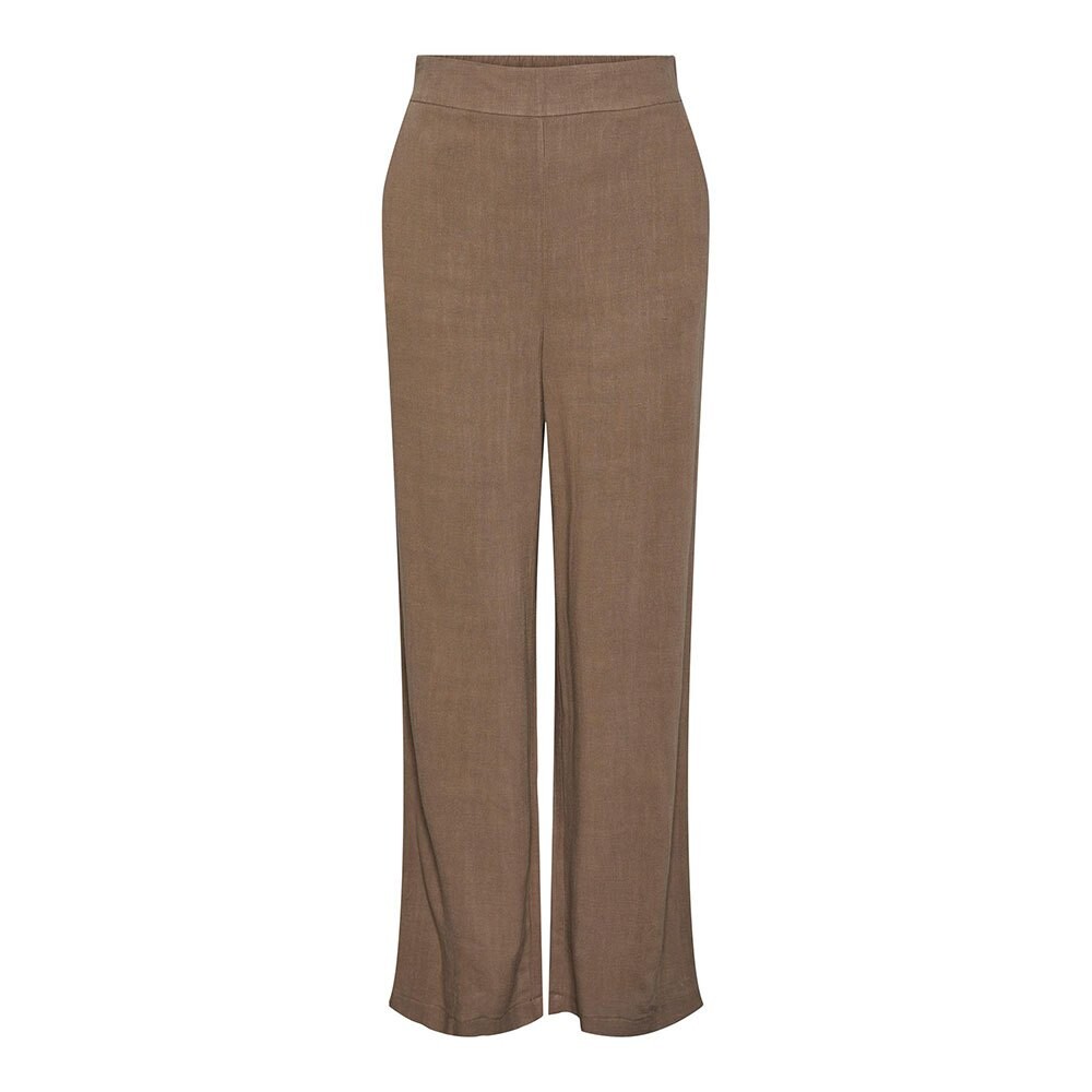 

Брюки Pieces Vinsty high waist, коричневый