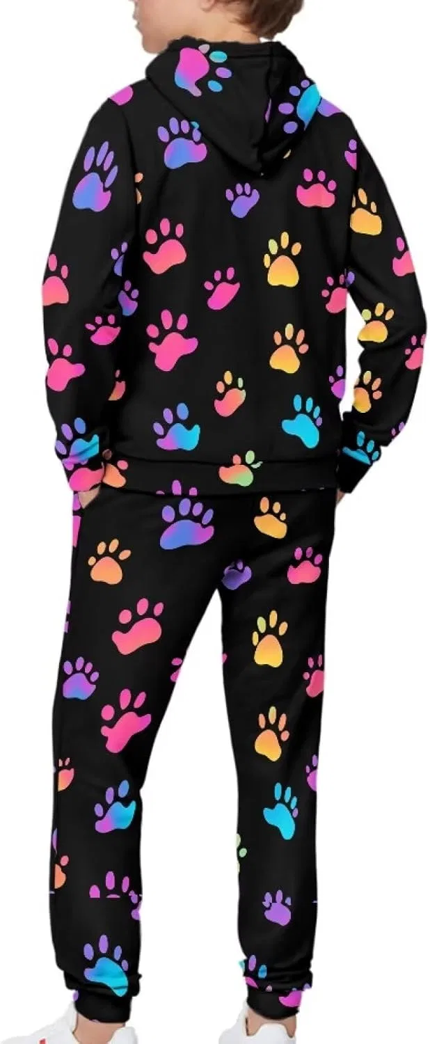 Детский спортивный костюм из флиса Upetstory, 2 предмета, Dog Paw Print — фото 4