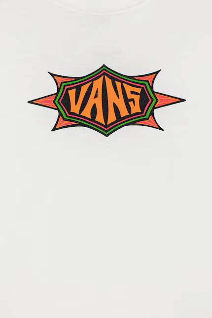 Футболка детская хлопковая Vans, белый — фото 3