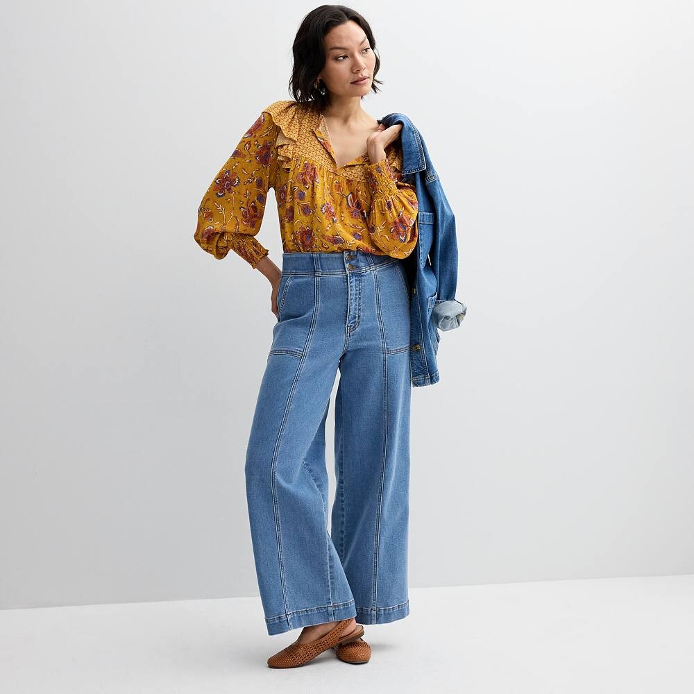 

Женские джинсы с накладными карманами Farmers Market, цвет Vintage Denim