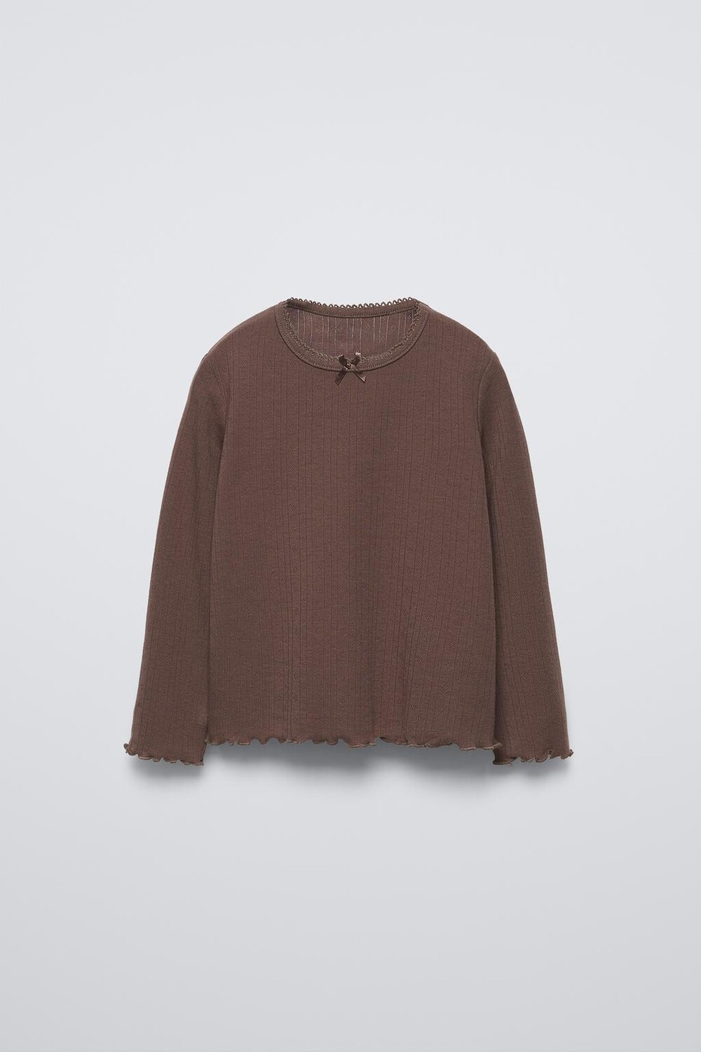 

Футболка пуантель с бантом ZARA, цвет Chocolate