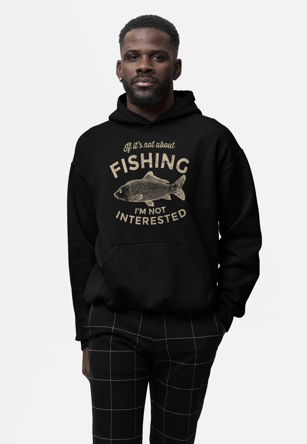 

Толстовка с капюшоном DUKE & SONS NOT FISHING Henry Tiger, черный