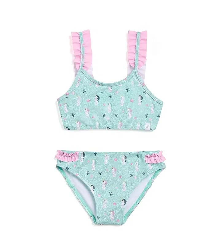 Купальник двухкомпонентный с морским коньком Seahorse Two-Piece Swimsuit Deux par Deux, Black Printed Skateboards
