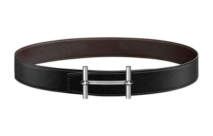 

HERMES Мужской кожаный ремень из коровьей кожи черный шириной 3.8 см, Black