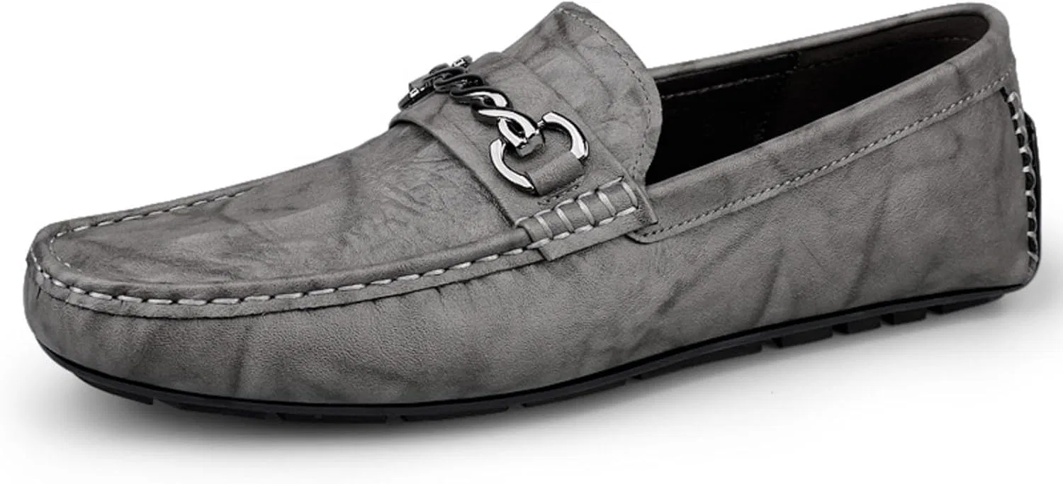 Мокасины кожаные Loafers Grey ZBKHZD