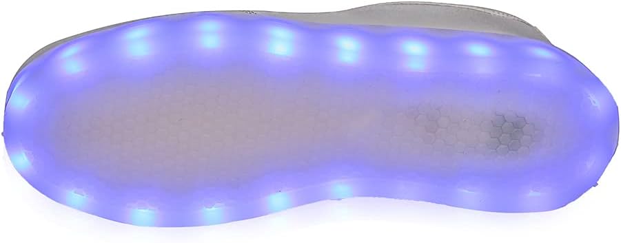 Унисекс-кроссовки YuanRoad с подсветкой LED и USB-зарядкой, светящиеся светодиодные кроссовки, белый — фото 3
