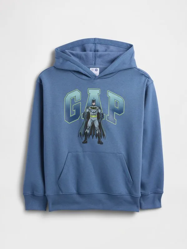 Gapkids | толстовка с логотипом бэтмена в расслабленном стиле Gap, Bainbridge Blue