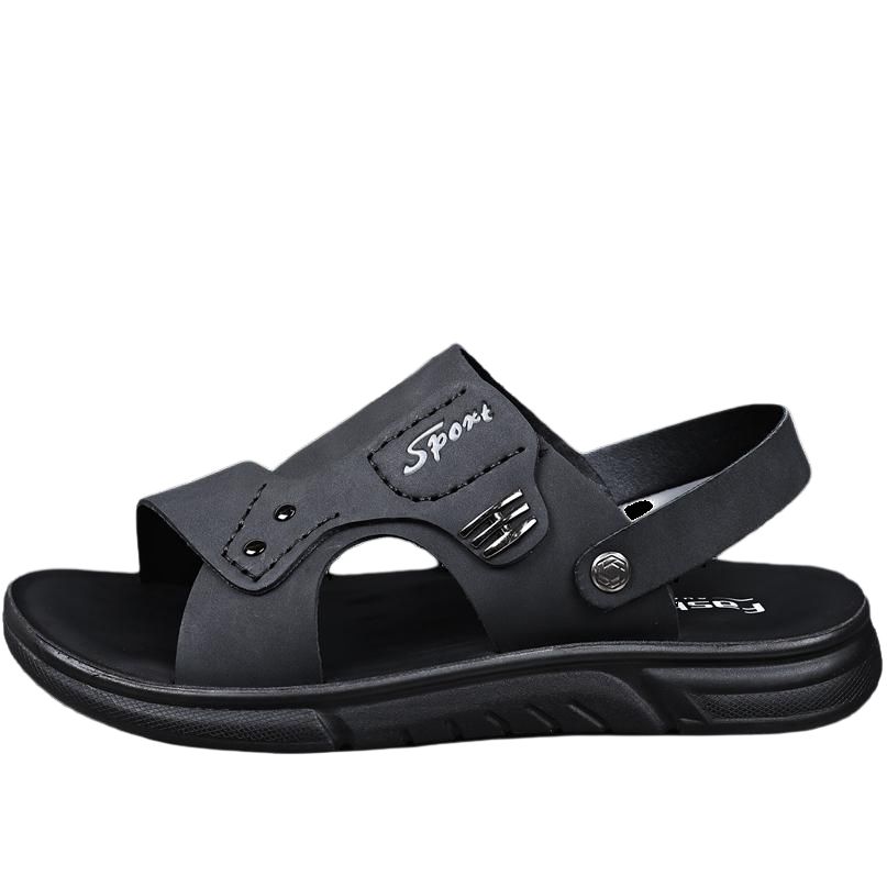 

JIETEGONGYANG Пляжные сандалии мужские черные, цвет Black