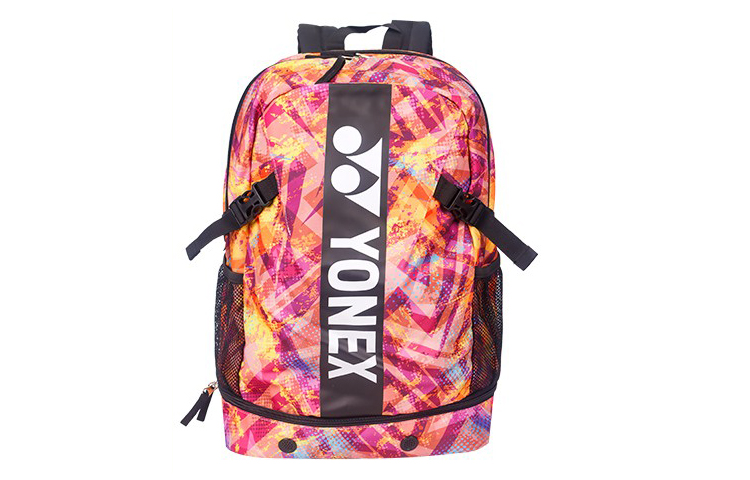 

Сумка для ракеток для бадминтона рюкзак унисекс YONEX, черный/желтый