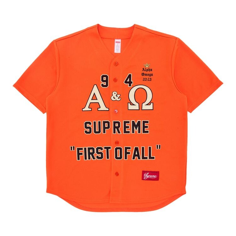 

Джерси Supreme Alpha Omega Baseball Jersey Orange, оранжевый