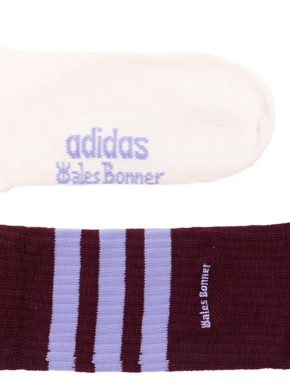 Носки в полоску X Wales Bonner (набор из двух пар) Adidas, красный — фото 3