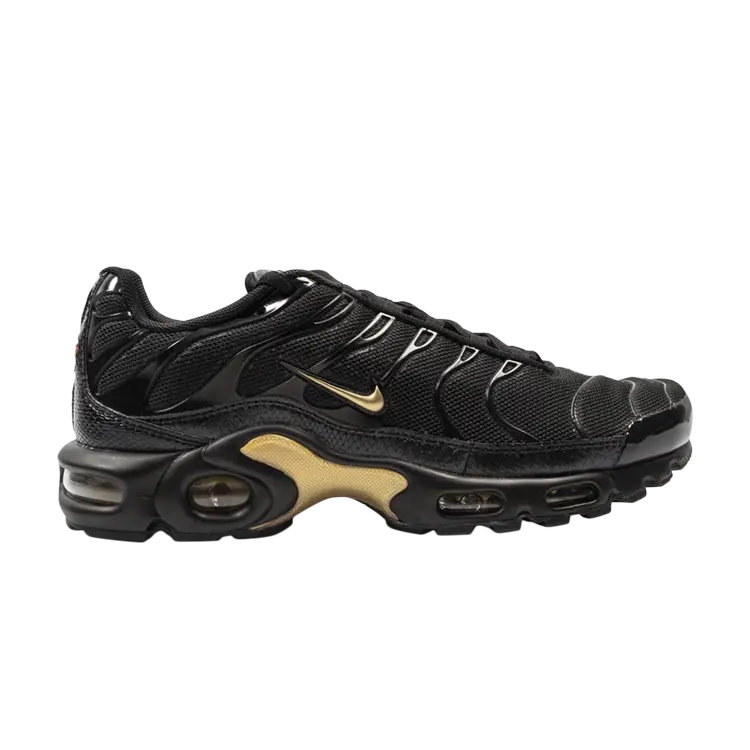 

Кроссовки Nike Air Max Plus 'Black Metallic Gold', черный