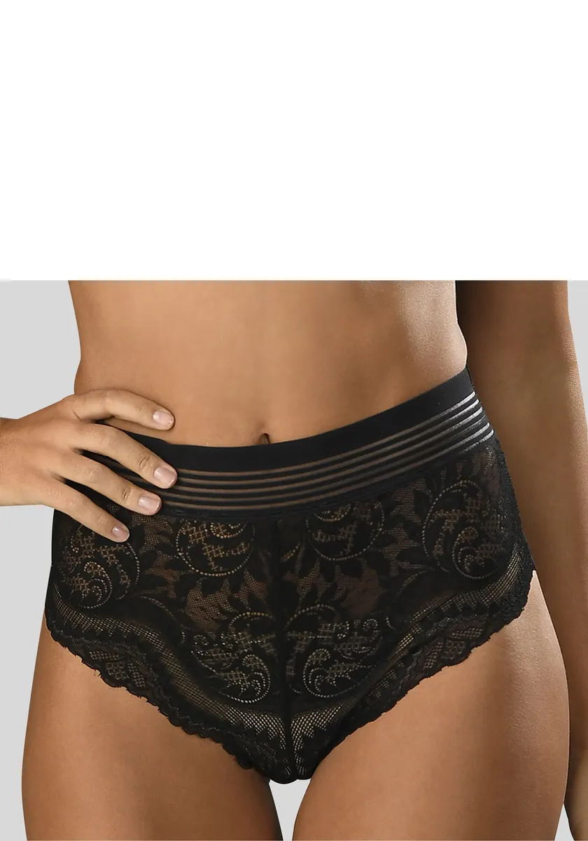 

Трусики Petite Fleur с завышенной талией и элегантными заостренными краями Petite Fleur Gold, черный