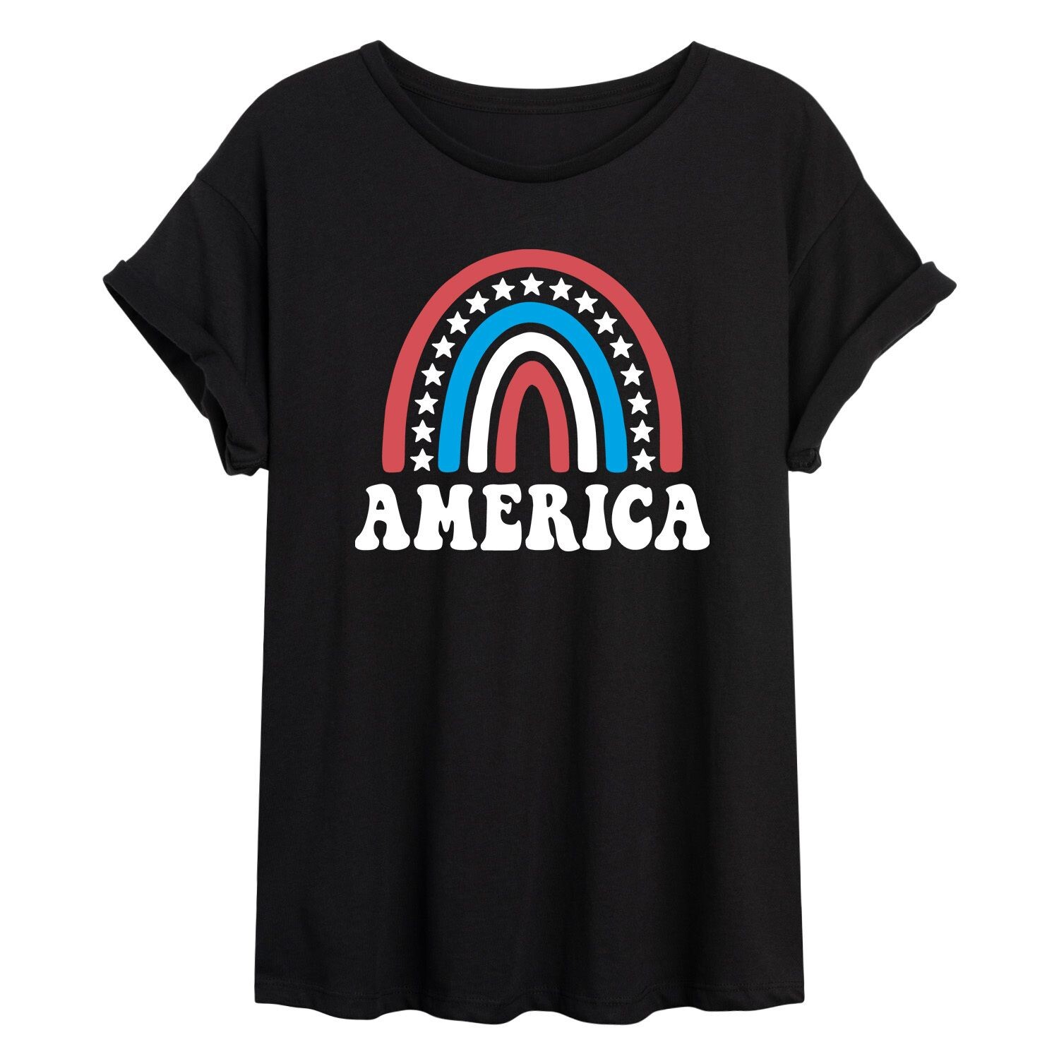

Детская струящаяся футболка American Rainbow с принтом Licensed Character