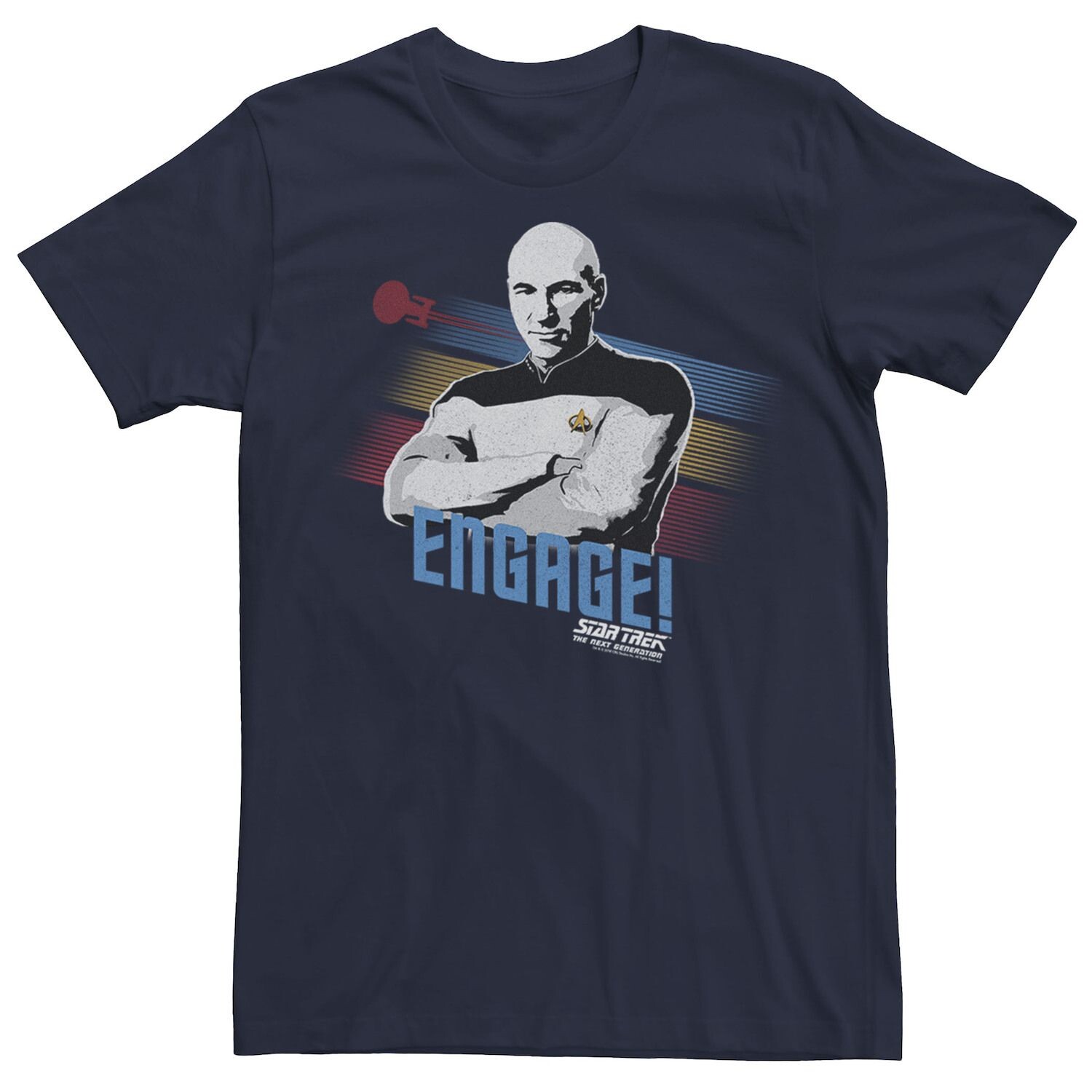 

Мужская футболка Star Trek The Next Generation Captain Picard Engage Licensed Character