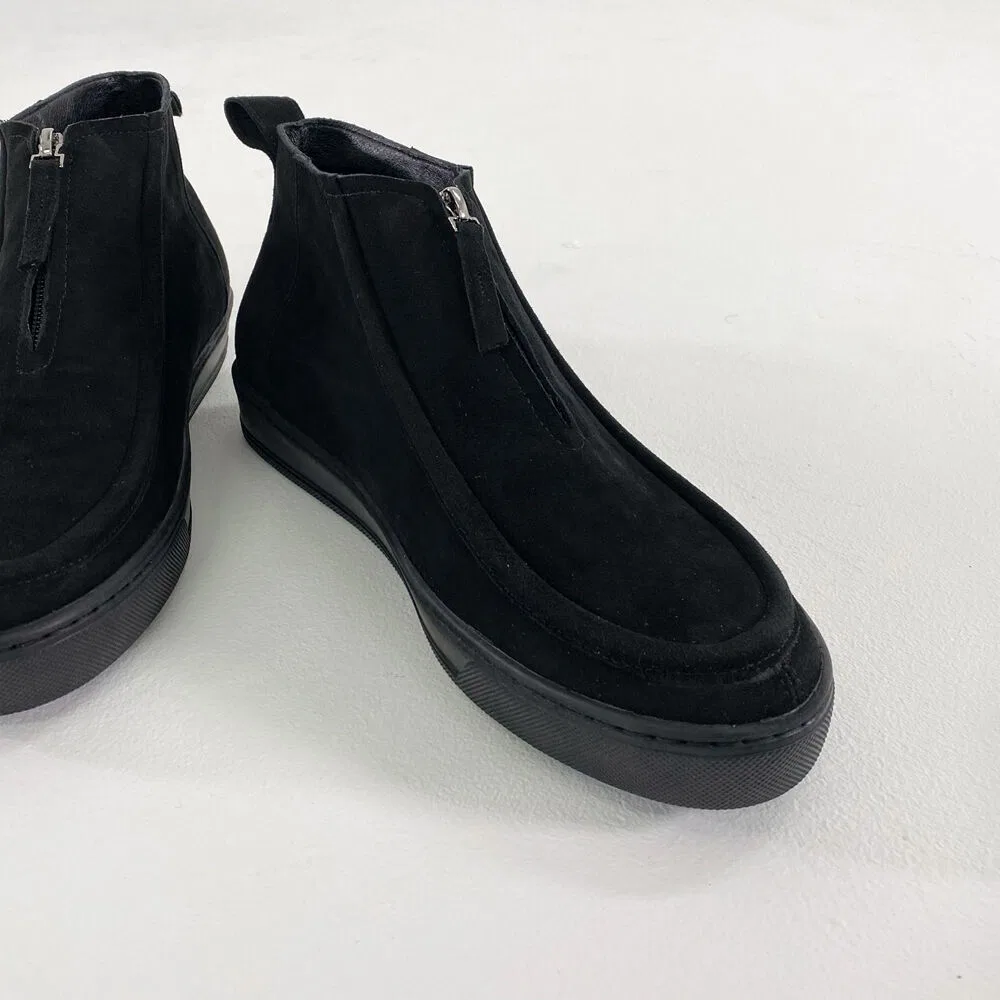 Унисекс ботинки Wallabee из замши чёрного цвета от Jam'T