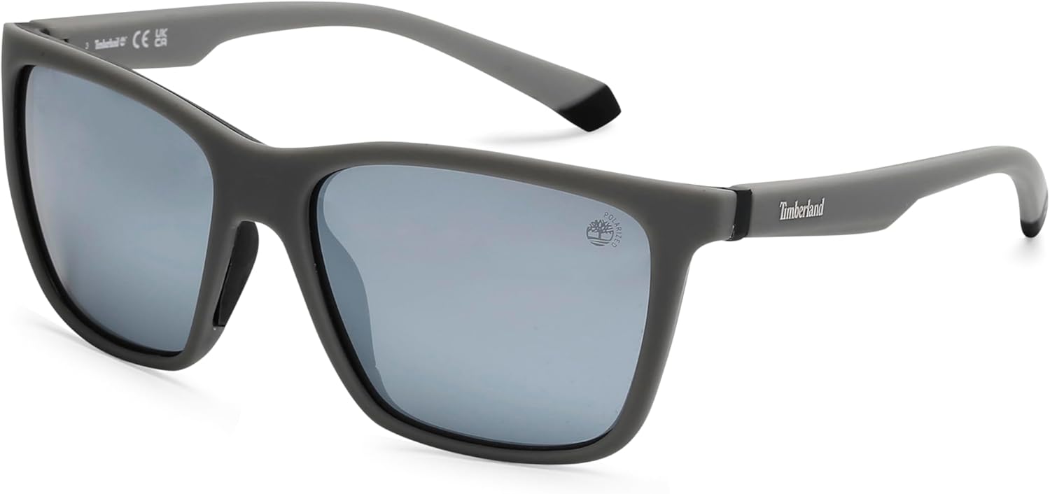 

Timberland мужские Injected Sun Glasses круглые солнцезащитные очки, Grey/Other/Smoke Polarized