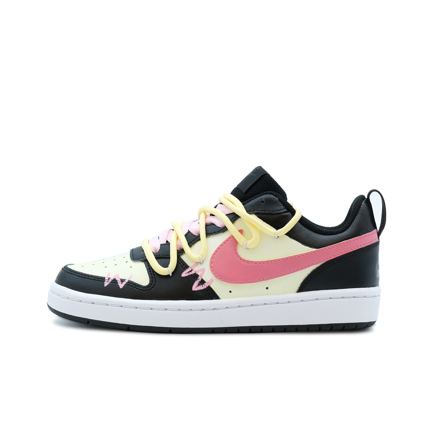 

Кроссовки Nike Court Borough Skateboarding Shoes Women's Low-top Yellow, черный
