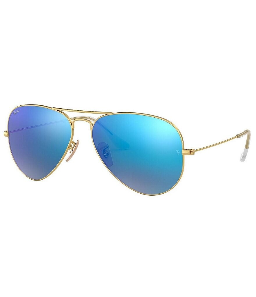 

Классические зеркальные солнцезащитные очки-авиаторы Ray-Ban 62 мм, золотой