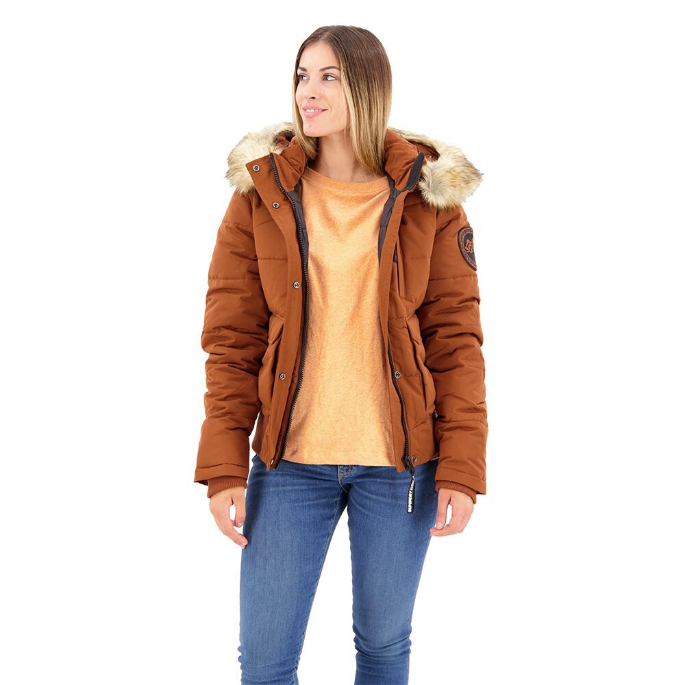 

Куртка Superdry Everest Bomber Puffer, коричневый