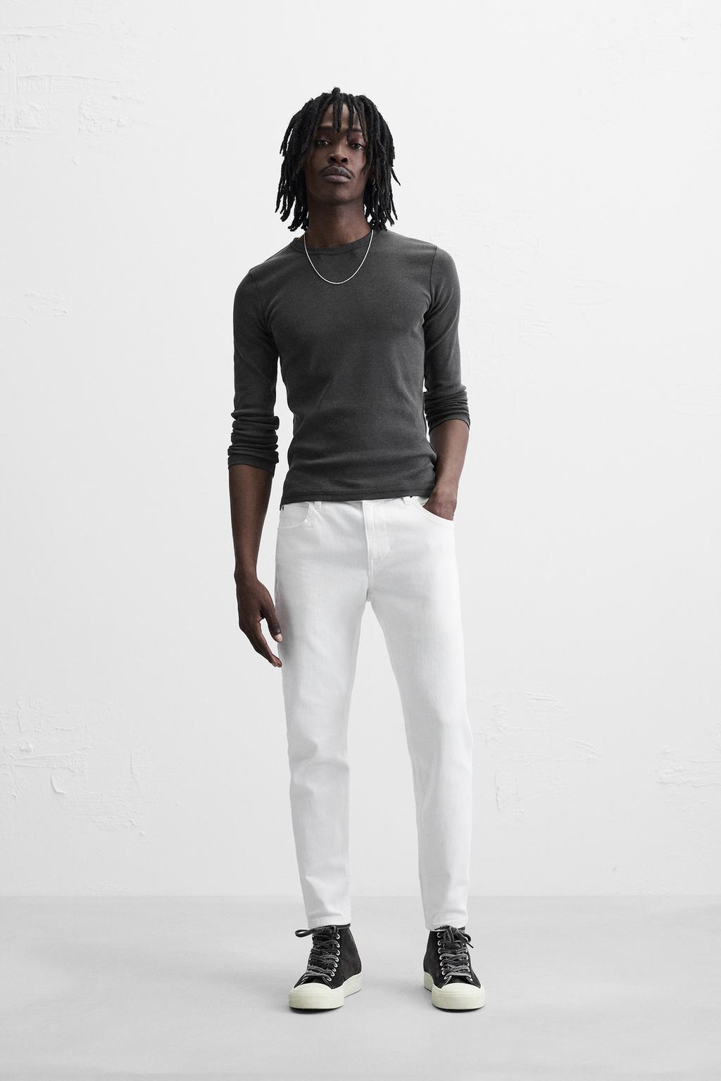 

Укороченные джинсы-скинни ZARA, белый