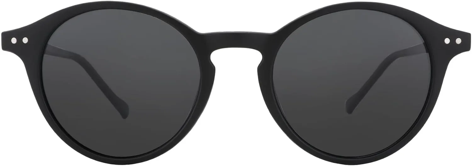 

Круглые поляризованные солнцезащитные очки ZENOTTIC, стильные солнцезащитные очки для мужчин и женщин в стиле ретро и классика, широкий выбор моделей, Black/Grey