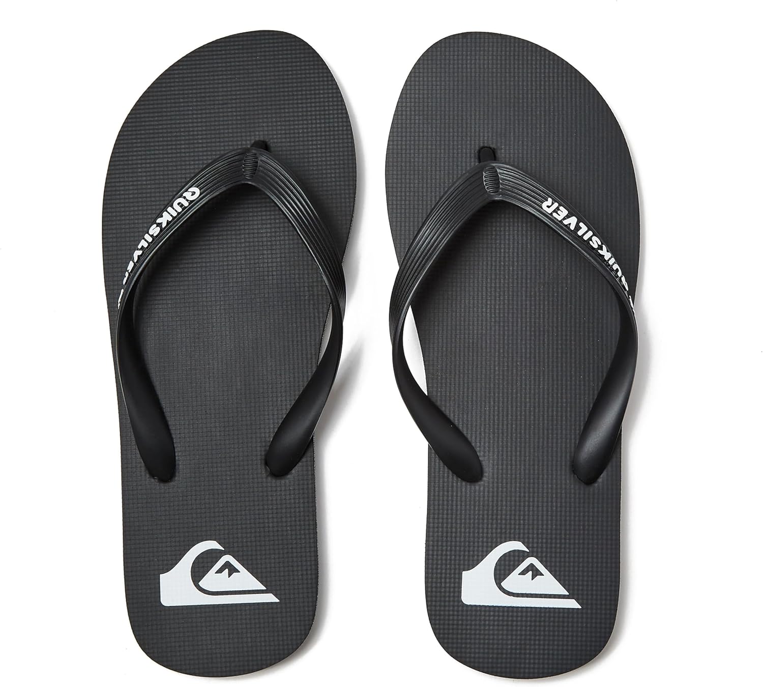 Вьетнамки Quiksilver Molokai для мужчин, спортивные мужские сандалии, размеры с 6 по 16, мужские сланцы, черно-белый — фото 4