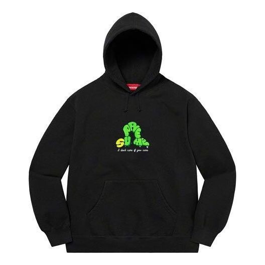 

Толстовка don't care hooded sweatshirt 'black green' Supreme, черный