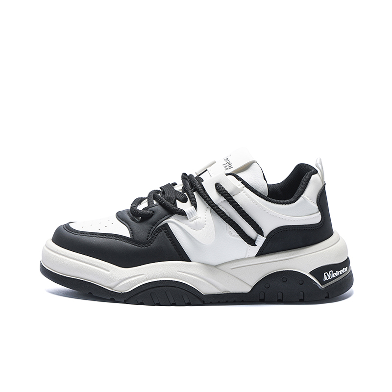 

Износостойкие увеличивающие рост низкие скейтерские кроссовки мужские черные Meiretu