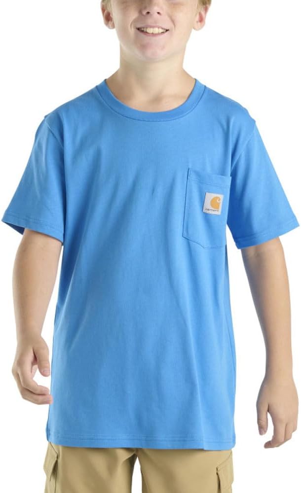 

Детская футболка Carhartt CA6655 с коротким рукавом и карманом - унисекс, Bright Blue, Синий, Детская футболка Carhartt CA6655 с коротким рукавом и карманом - унисекс, Bright Blue