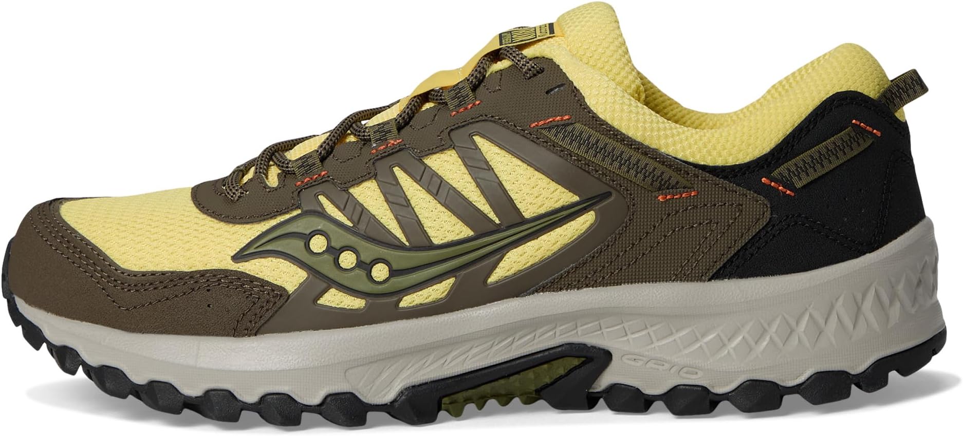 Кроссовки Saucony Originals Grid Peak, цвет Yellow/Walnut — фото 4