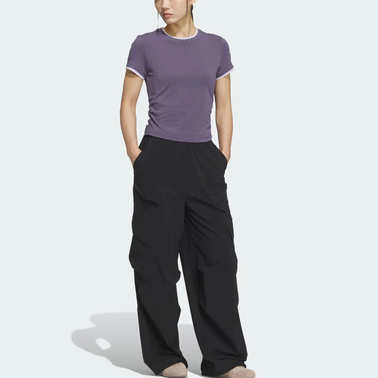 Adidas Футболка FOS женская soft violet — фото 2