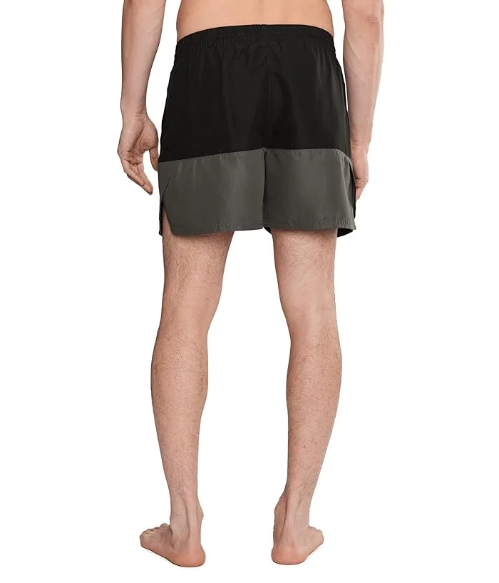 Плавки Nike Split 5" Brief Lined Volley, Black — фото 4