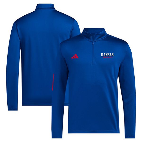 Мужская половинная молния пуловер-куртка для гольфа royal kansas jayhawks Adidas — фото 2