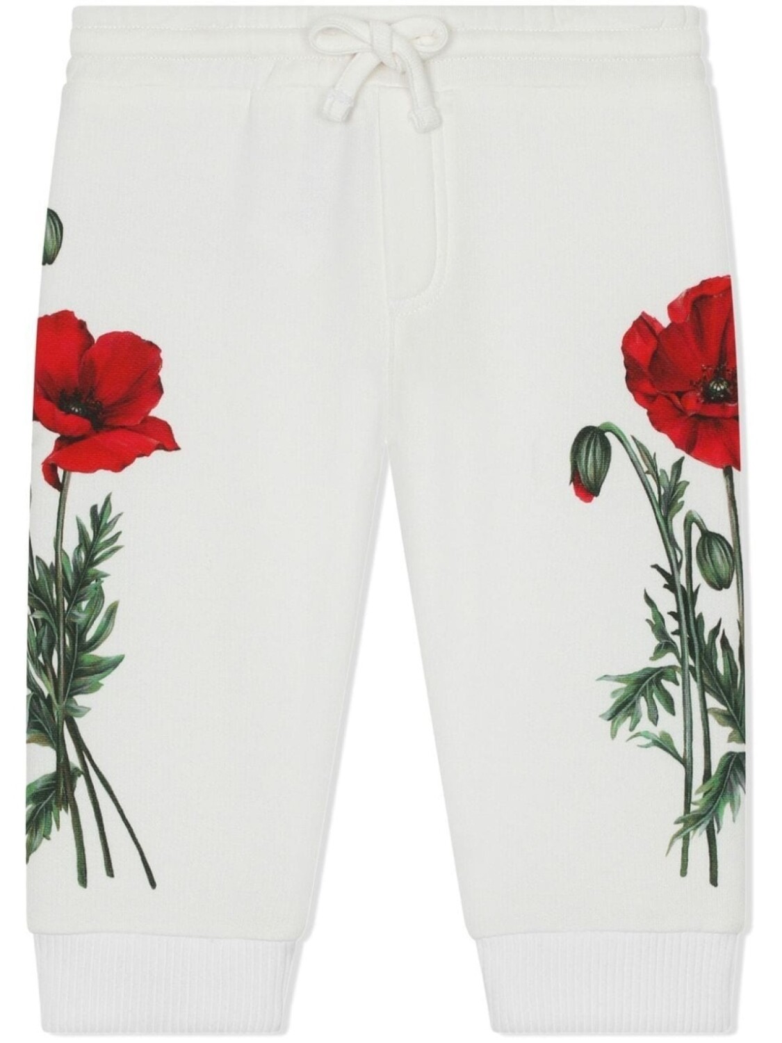 

Dolce & Gabbana джогеры с цветочным принтом, белый