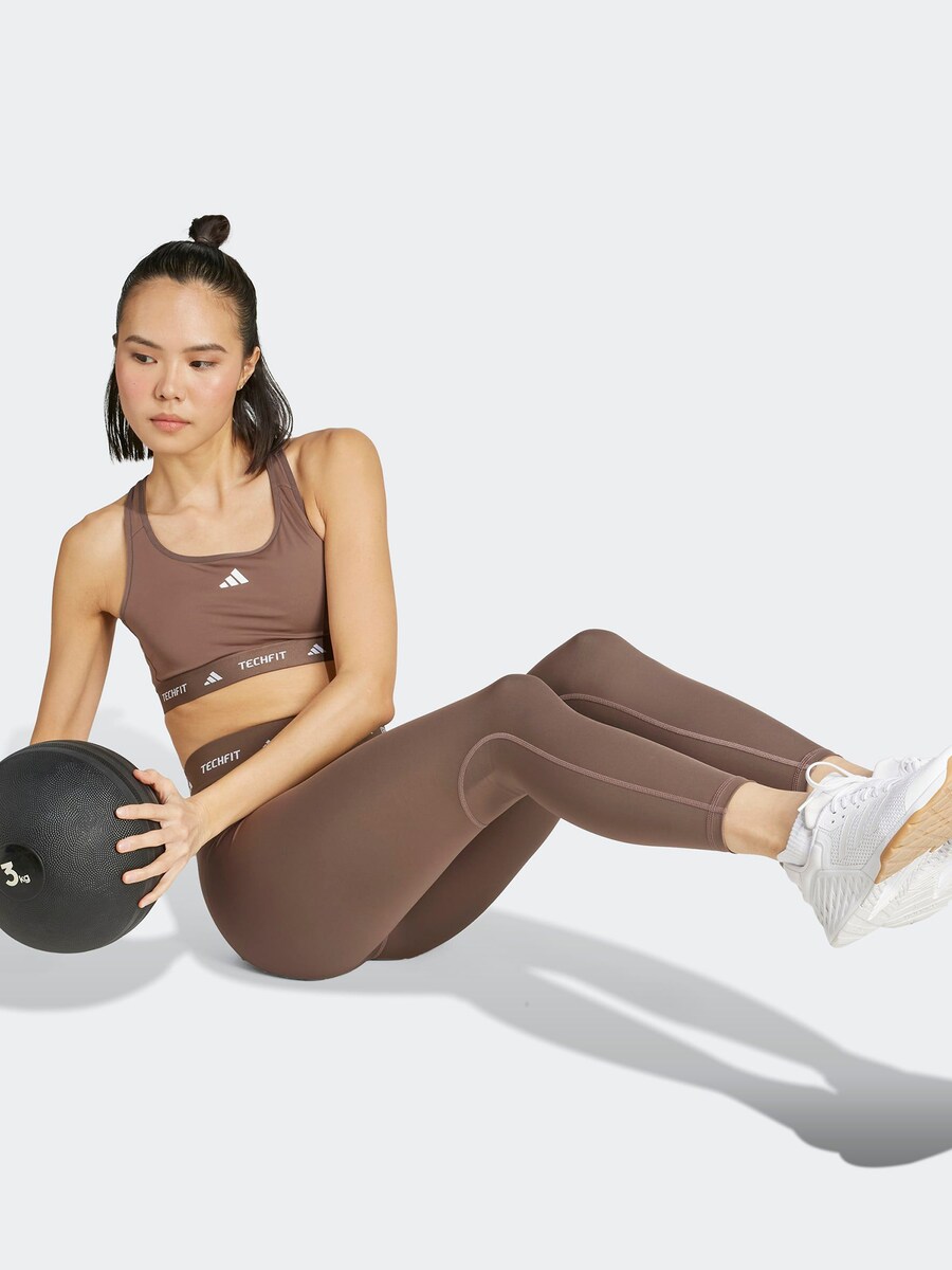 Узкие спортивные брюки ADIDAS PERFORMANCE, цвет Mocha — фото 2