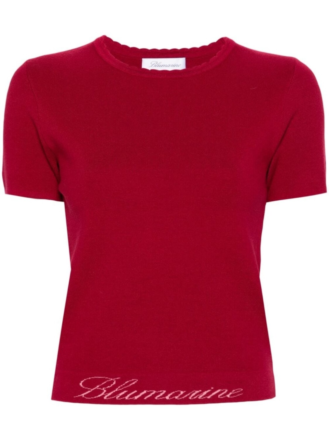 

Blumarine футболка с логотипом и жаккардом, красный
