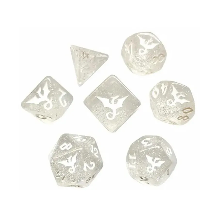 

Набор блесток Poly Set — Silverclaw с белым (7), Dragon Dice (Black Oak)