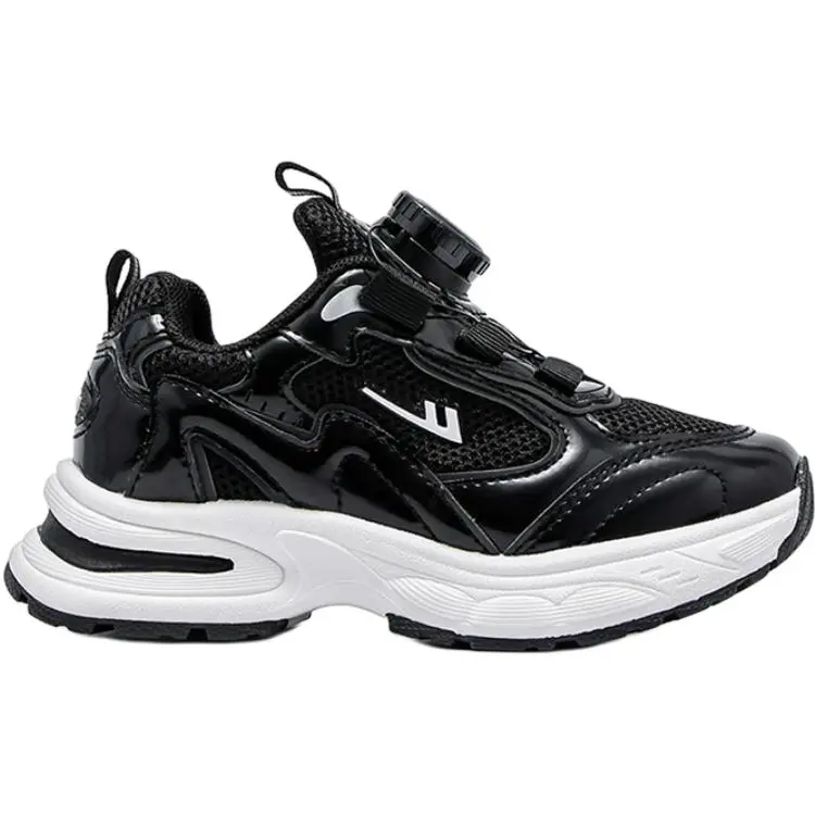 WARRIOR Slip Resistant Abrasion Resistant Low top детские кроссовки для бега Black Kids' — фото 3