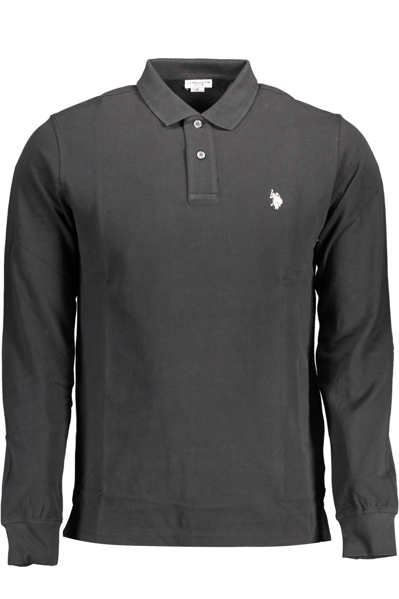 

Черная хлопковая мужская рубашка поло U.S. Polo Assn.