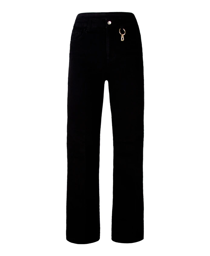 

Прямые джинсы из смесовой хлопковой ткани. Liu Jo, черный