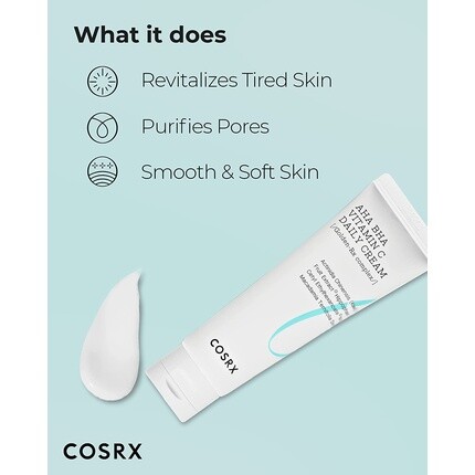 Крем для лица Cosrx — Ежедневный с витамином С AHA BHA, ,69 эт. унция, , , осветляющий, против старения, 50 мл — фото 3