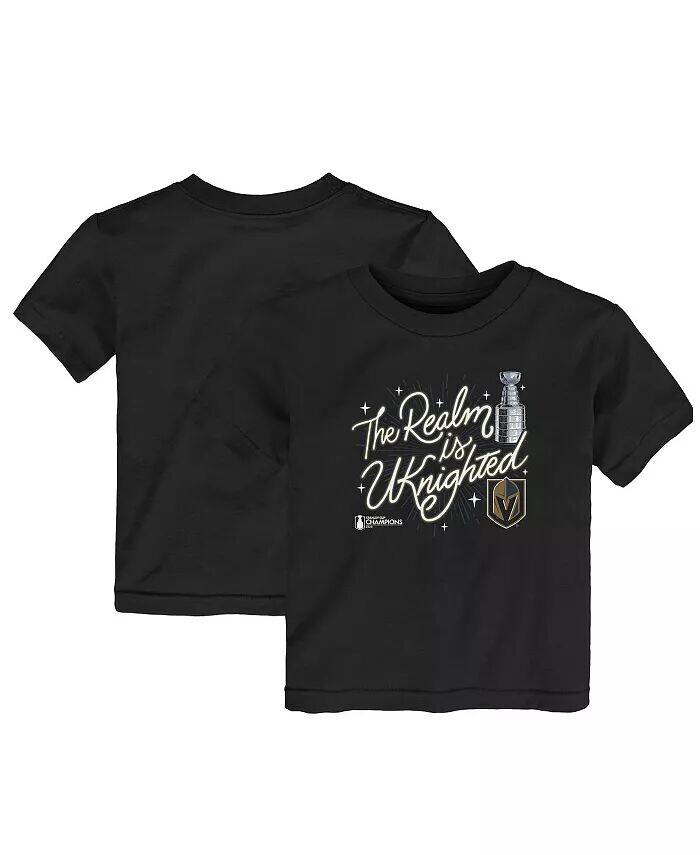 

Черная футболка Vegas Golden Knights 2023 Stanley Cup Champions Celebration для мальчиков и девочек Fanatics