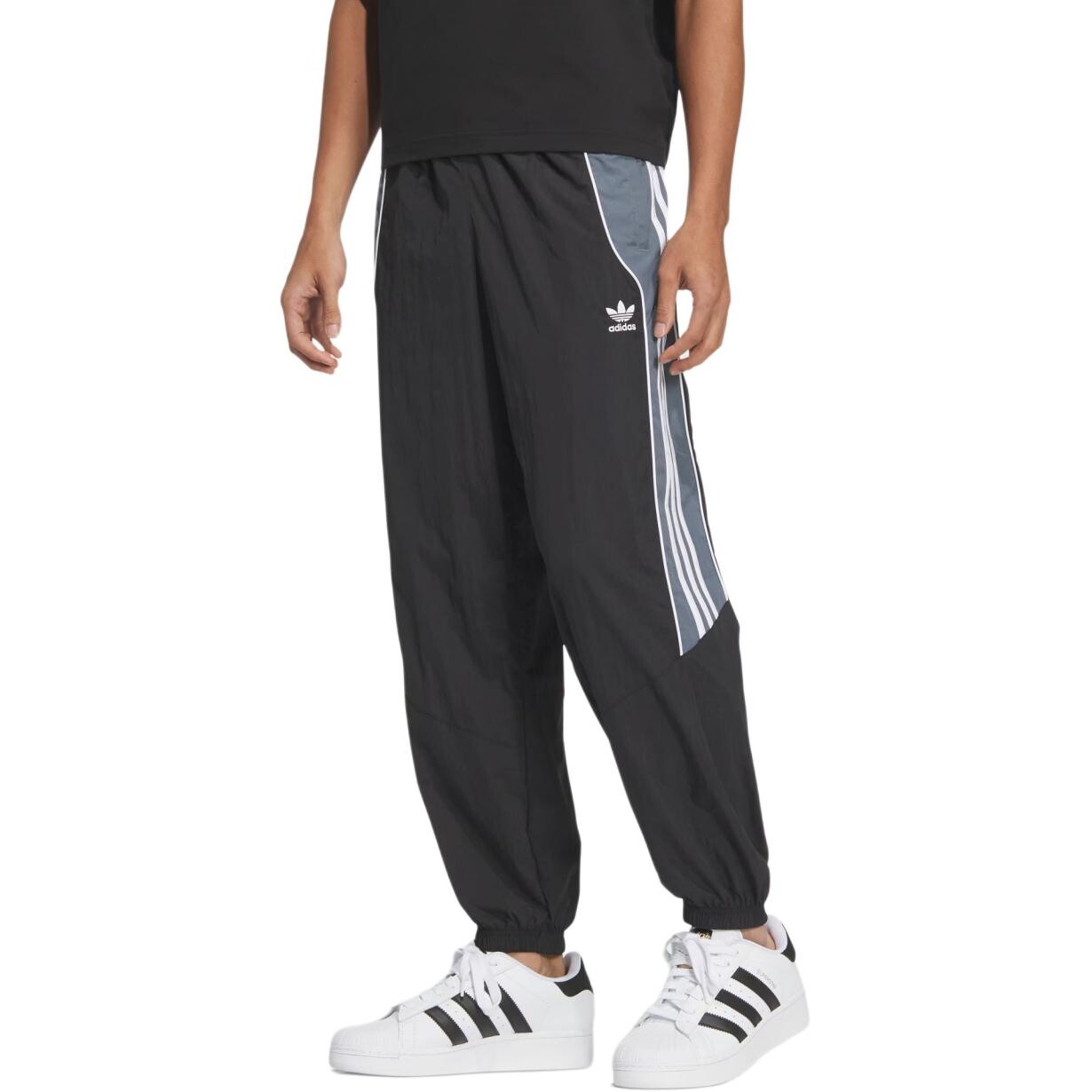 Спортивный костюм трикотажные штаны мужские черный/белый Adidas Originals, черный/белый — фото 2