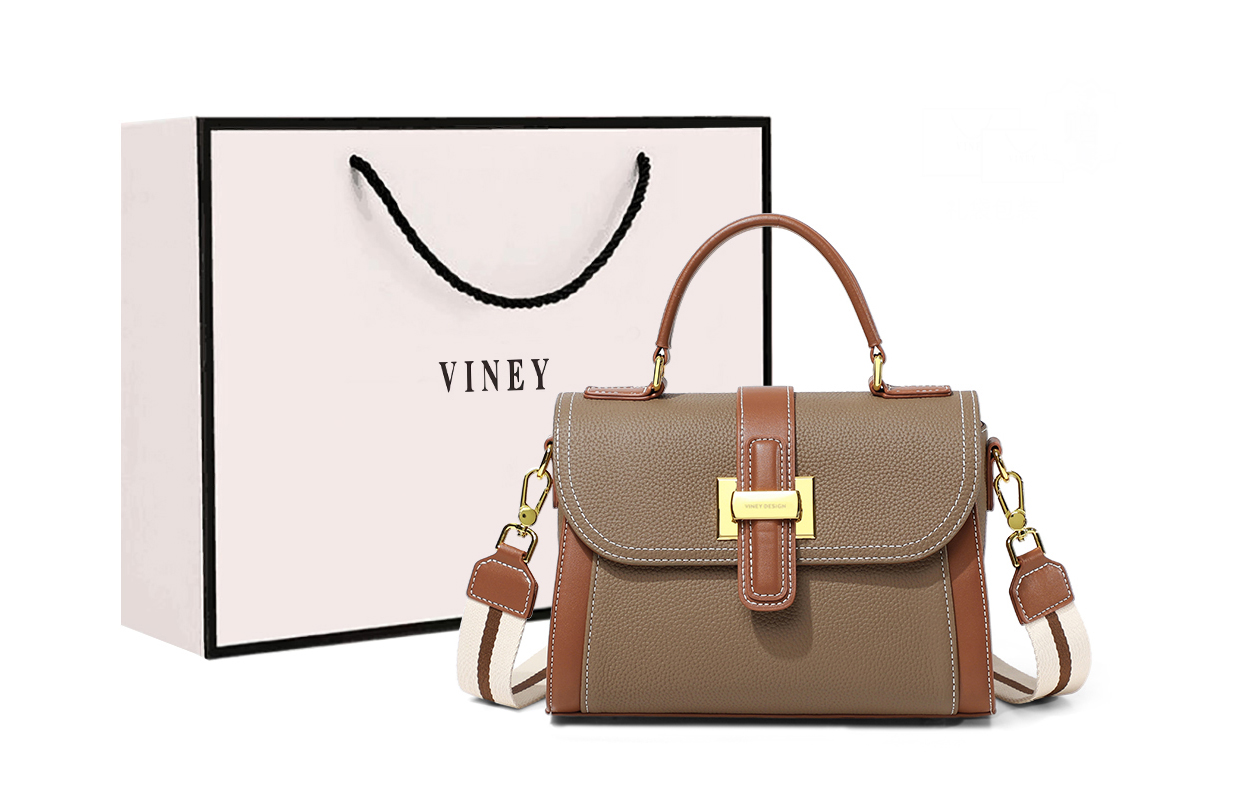 

Сумка через плечо из кожи коровы Сумка на плечо Большая женская сумка мамы Слоновая серая VINEY, Экрю