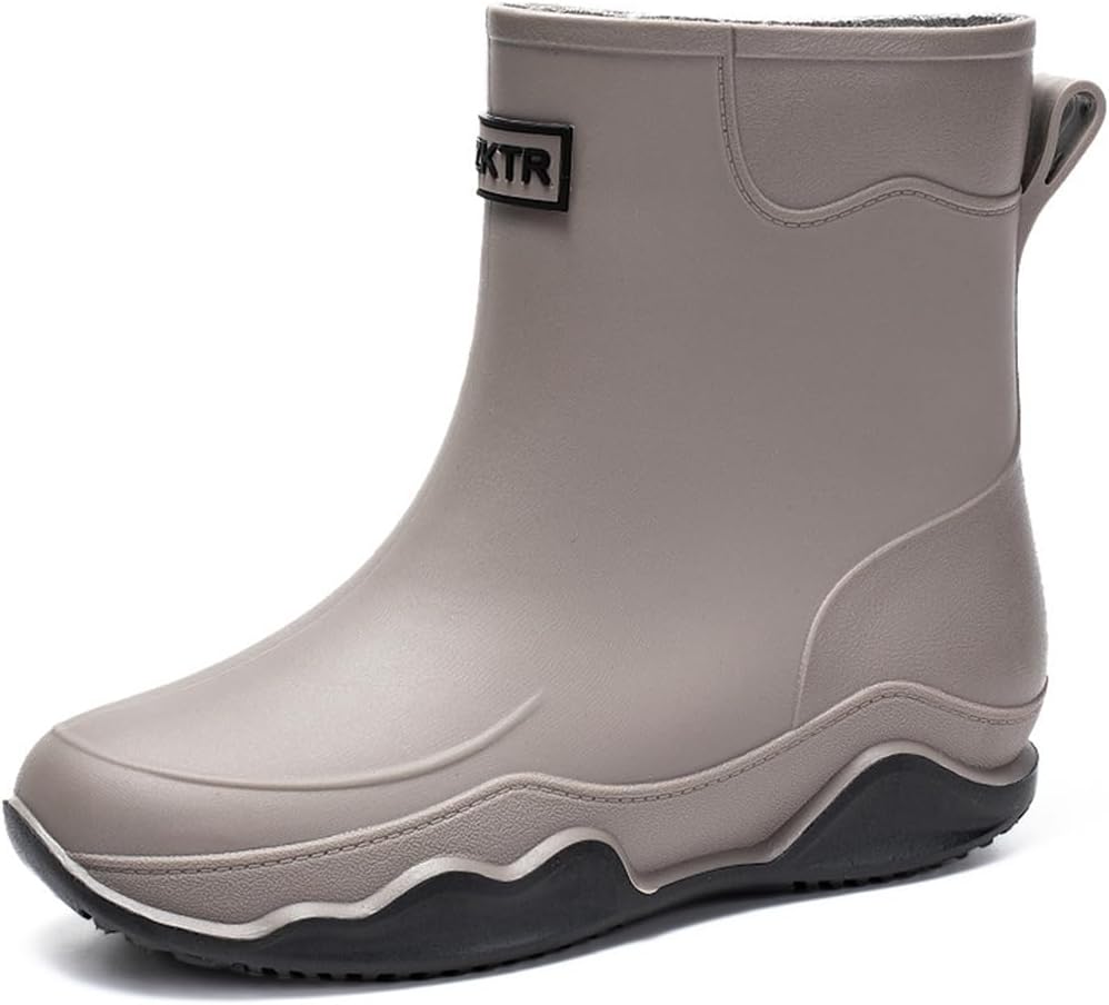 

Женские и мужские дождевые ботинки Rojeam, водонепроницаемые ботинки для сада и прогулок на открытом воздухе, серый